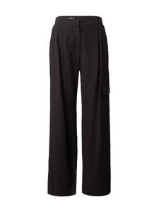Брюки со складками спереди COMMA Wide leg Pleat-Front Pants, черный