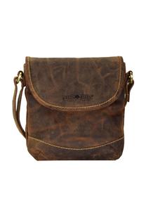 Винтажная сумка через плечо II кожаная 17 см Green Burry, коричневый