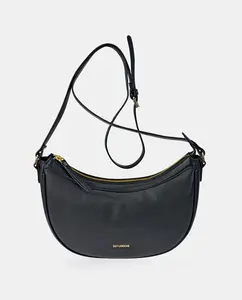 Сумка-гондола Guy Laroche из черной кожи с ремнем через плечо