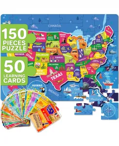 150 пазлов для детей 8-10 лет — более 400 фактов на 50 карточках Quokka, usa