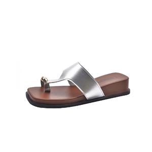 MADALLO Серебряные женские шлепанцы с резиновой подошвой, устойчивые к запаху и истиранию, цвет Silver