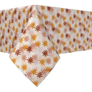 Прямоугольная скатерть, 100 % хлопок, 52x120 дюймов, эскиз кленовых листьев.
