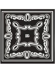 Шарф с принтом банданы Dolce & Gabbana, черный