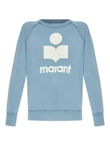 Хлопковая толстовка с логотипом MARANT ÉTOILE, синий