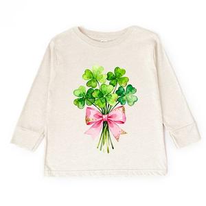 Футболка с длинным рукавом Clover watercolor bouquet The Juniper Shop, Natural