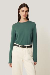 Топ с длинными рукавами Supima Jigsaw, зеленый
