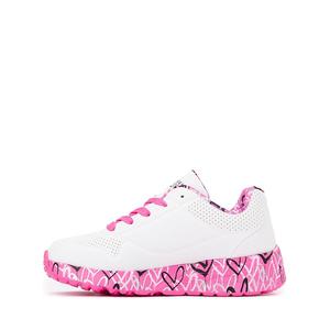 Кроссовки Skechers Street x JGoldcrown: Uno Lite: Lovely Luv Sneaker, цвет White/Hot Pink