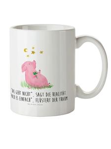 Детская кружка с надписью "Поросенок счастливчик" в белом цвете Mr. & Mrs. Panda