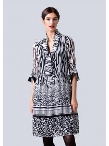 Alba Moda Платье с новым дизайном и сочетанием узоров в кремово-белом цвете