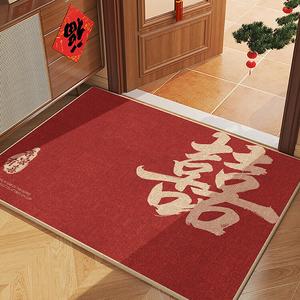Budis Ковер 100х100 см для прихожей в новом китайском стиле, красный, домашний, waterproof, non-slip, для торжеств