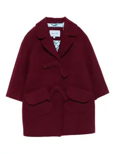 Пальто с накладными карманами и бантом Mi Mi Sol, красный