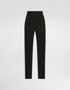Трикотажные шерстяные брюки смокинга Dolce & Gabbana, черный