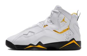 Винтажные баскетбольные кроссовки True Flight унисекс с высоким верхом белого и желтого цвета Jordan