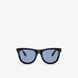 Rbr0502s солнцезащитные очки wayfarer в квадратной оправе с обратной стороны Ray-Ban, черный