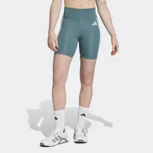 Женские короткие шорты Optime Essentials 3 полоски Adidas, зеленый