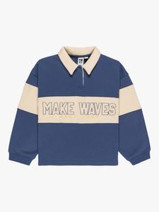 Детский свитшот Iconic Waves из хлопковой смеси Roxy, Vintage Indigo