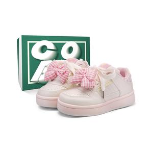 Женские кроссовки для скейтбординга Cob с противоскользящим покрытием и износостойкими протекторами, легкие и низкие Cobx, Beige Pink[Pink Bowknot Box]