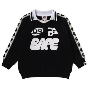 Толстовка BAPE Kids Tape Relaxed Fit Crewneck Sweatshirt 'Black'