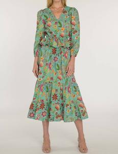 Слоан топ с V-образным вырезом в экзотическом цветочном принте Elizabeth James The Label, Exotic Flower