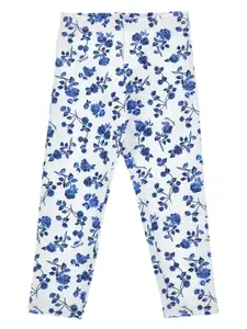Леггинсы с цветочным принтом Monnalisa, синий