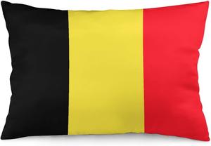 MaSiledy Декоративный чехол для подушки с флагом Бельгии Pattern-10