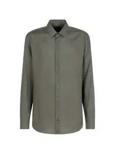 Рубашка на пуговицах Giorgio Armani, серый