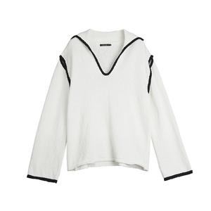 ELLE Трикотажная кофта женская Ecru с V-образным вырезом Moderate Others