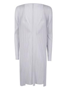 Плиссированное пальто-кардиган Pleats Please Issey Miyake, серый