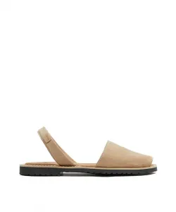 Женские сандалии меноркан из кожи с мягкой стелькой CASTELL MENORCA, бежевый