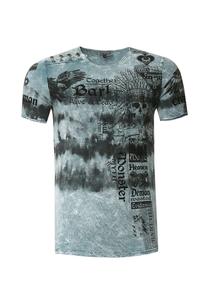 Футболка в повседневном стиле в стиле батик RUSTY NEAL, серый