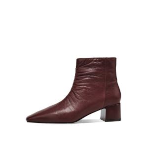 Rosa Bianca Бордовые женские полусапожки с кожаной стелькой, цвет Burgundy (Cow Leather Insole)