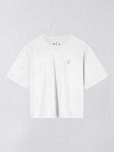 Футболка Cropped Cotton с логотипом Beetle Edwin, White