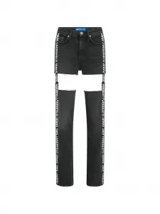 Джинсы с вырезами Karl Lagerfeld Jeans, черный