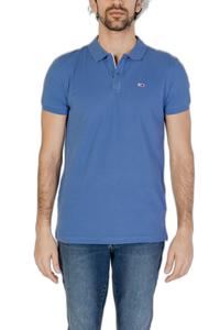 Поло Tommy Jeans с логотипом, голубой