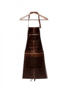 Sid & Vain Кожаный фартук, натуральная кожа, для гриля/барбекю, большой размер, коричневый, с логотипом HEATHROW коричневого цвета