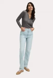 Джинсы-Сигареты с высокой талией Marks & Spencer, Light Indigo