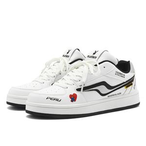 Playboy Мужские низкие скейтерские кеды белые дышащие, цвет White[Breathable]