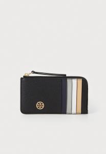Кошелек ROBINSON PEBBLED ZIP CARD CASE Tory Burch, черный