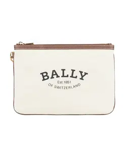 Элегантный клатч бордового цвета Bally, белый