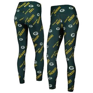 Женские спортивные леггинсы Concepts Sport Green Green Bay Packers с революционным принтом для отдыха, цвет Pkr Green