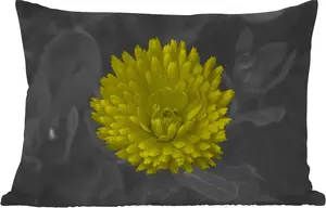 Подушка для улицы - Цветы - Акварель - Одуванчики - 50x30 см - Устойчива к погодным условиям - Подушка для отдыха - Подушка для дивана - Украшение для гостиной MuchoWow