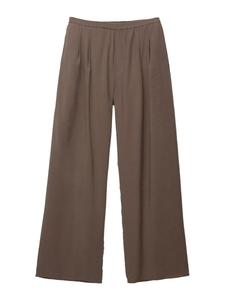 Широкие брюки Pull&Bear, шоколадный