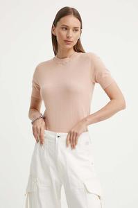 Хлопковая футболка G-Star, розовый