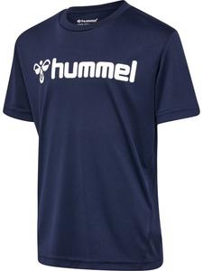 Рубашка Hmllogo Jersey S/S Kids синего цвета Hummel