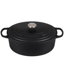 Овальная чугунная кастрюля Signature с эмалированным покрытием, объемом 6,75 кварты Le Creuset, Licorice