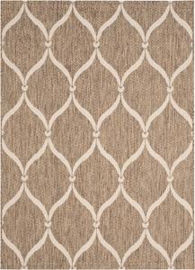 Ковер SAFAVIEH, 122 x 171 см, для улицы из коллекции Courtyard - , коричневый и бежевый, не линяет, легко чистится, идеален для патио, заднего двора, прихожей (CY6654-232)