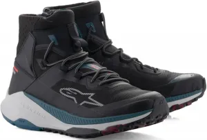 Мотоциклетные ботинки Alpinestars Speedforce XR, черно-сине-бирюзовые, размер 11.5, Black, Petrol Grey, Grey