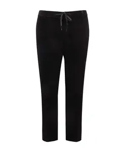 Бархатные брюки с вельветовым шнурком Circolo 1901, черный