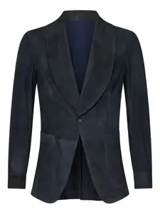 Блейзер с воротником-шалькой и накладными карманами FRANZESE COLLECTION, синий