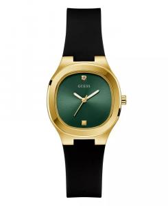 Женские аналоговые черные силиконовые часы 32 мм GUESS, черный